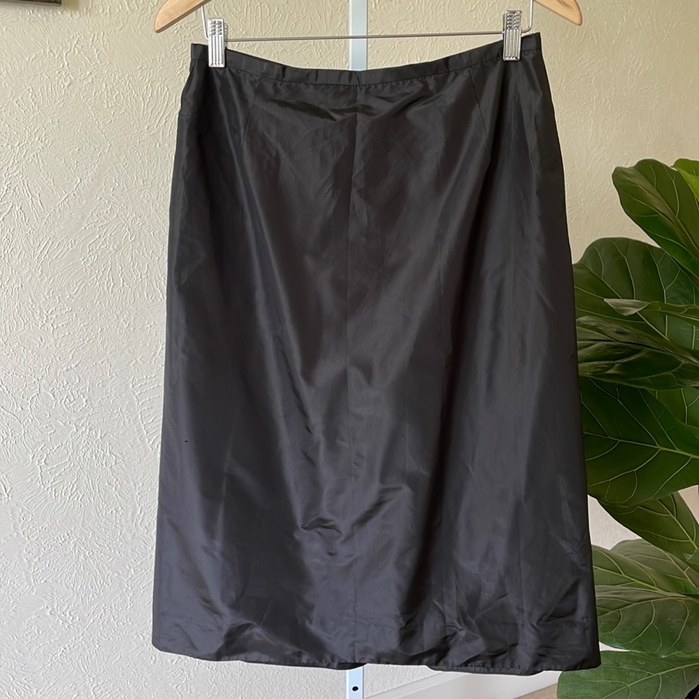 Banana Republic elegant tie back silk taffeta skirt